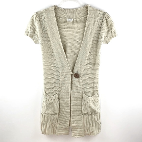 MAURICES | 🍨 One-Button Cap Sleeves Cardigan Sweater - Picture 1 of 7